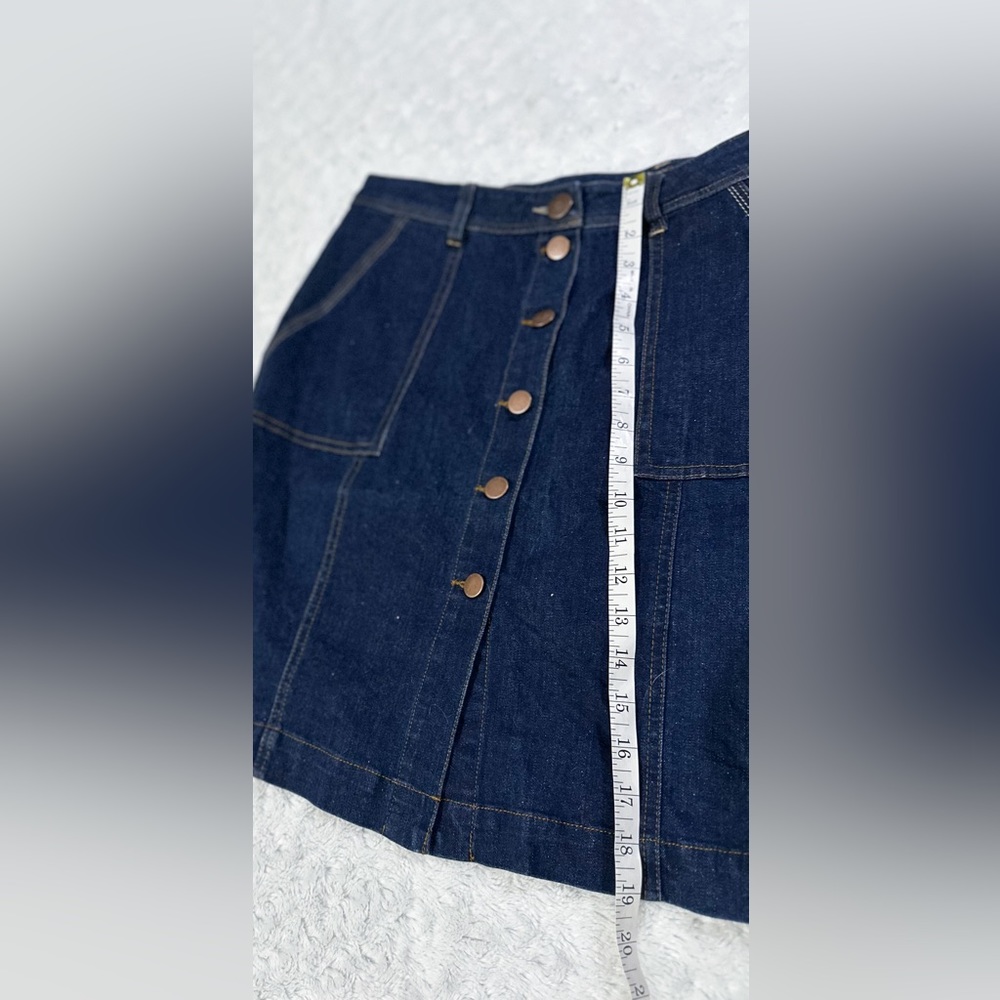 Bcbgeneration Denim Midi Button Front Midi Skirt - image 8